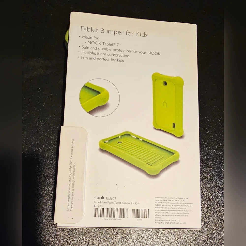 Nook Tablet‎ Bumper - Pink, Orange or Green